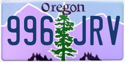 OR license plate 996JRV