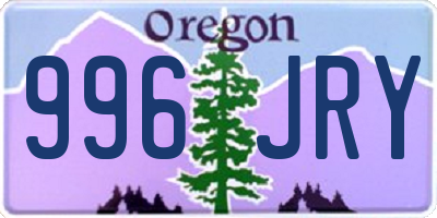 OR license plate 996JRY