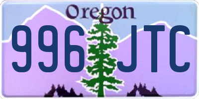 OR license plate 996JTC