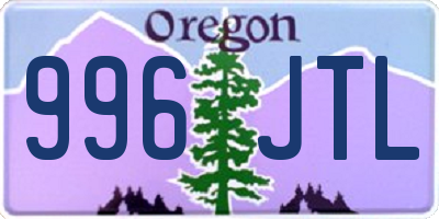 OR license plate 996JTL