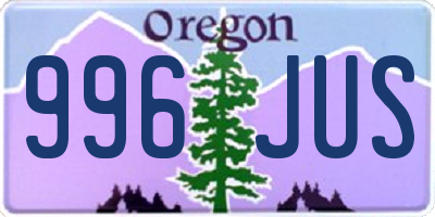 OR license plate 996JUS