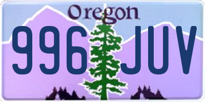 OR license plate 996JUV