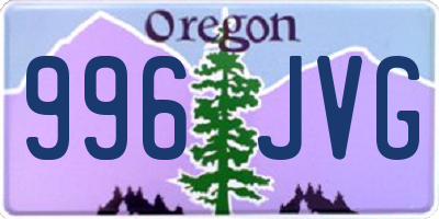 OR license plate 996JVG