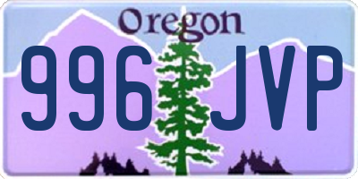 OR license plate 996JVP