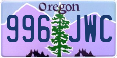 OR license plate 996JWC