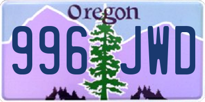 OR license plate 996JWD