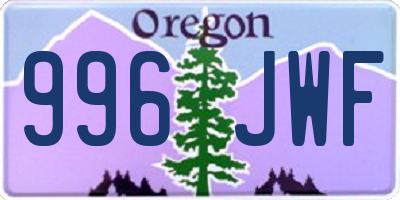 OR license plate 996JWF