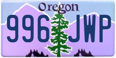 OR license plate 996JWP