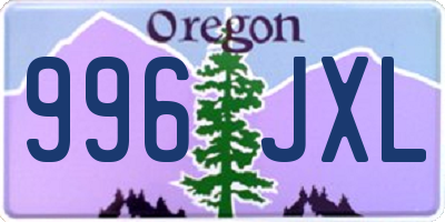 OR license plate 996JXL