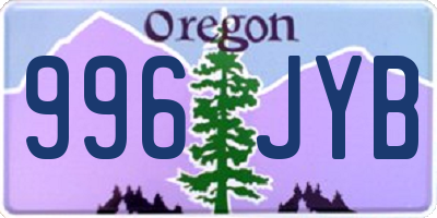OR license plate 996JYB