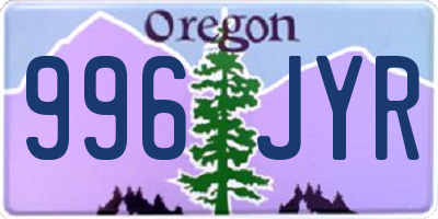OR license plate 996JYR