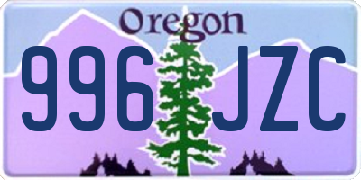 OR license plate 996JZC