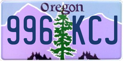 OR license plate 996KCJ