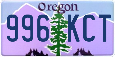 OR license plate 996KCT