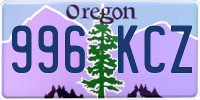 OR license plate 996KCZ