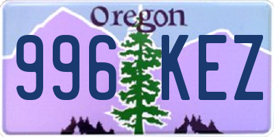 OR license plate 996KEZ