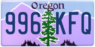OR license plate 996KFQ