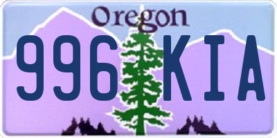 OR license plate 996KIA