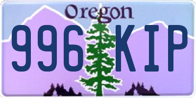 OR license plate 996KIP
