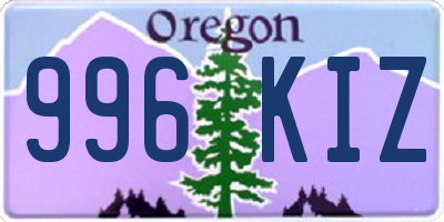 OR license plate 996KIZ