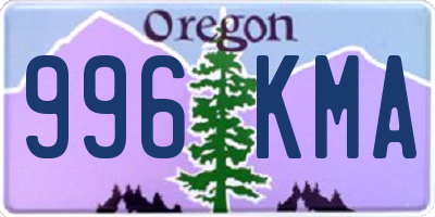 OR license plate 996KMA