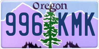 OR license plate 996KMK