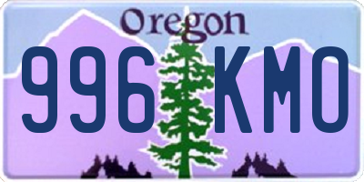 OR license plate 996KMO