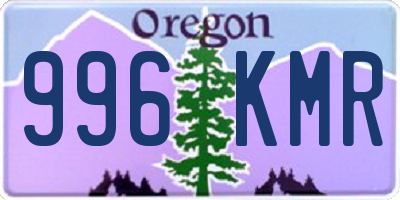 OR license plate 996KMR