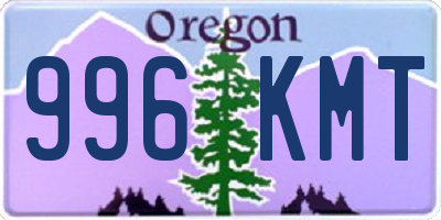 OR license plate 996KMT