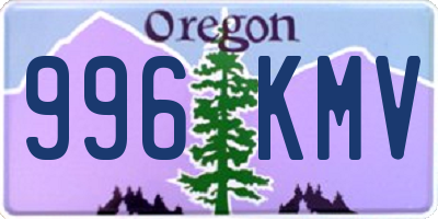 OR license plate 996KMV