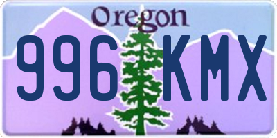 OR license plate 996KMX