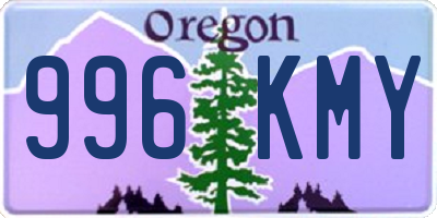 OR license plate 996KMY