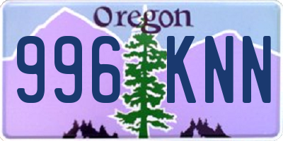 OR license plate 996KNN