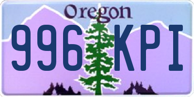 OR license plate 996KPI