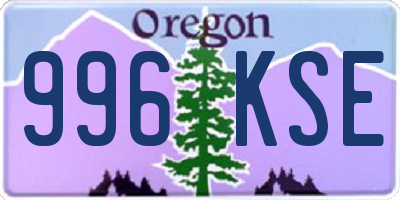 OR license plate 996KSE