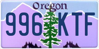 OR license plate 996KTF
