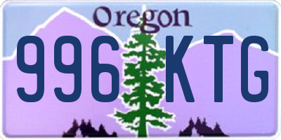 OR license plate 996KTG