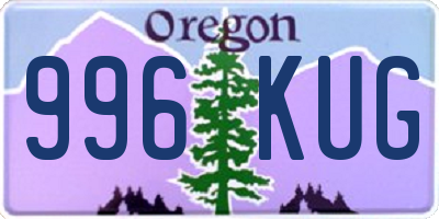 OR license plate 996KUG