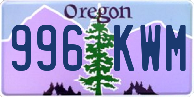 OR license plate 996KWM