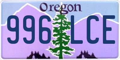 OR license plate 996LCE
