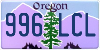 OR license plate 996LCL