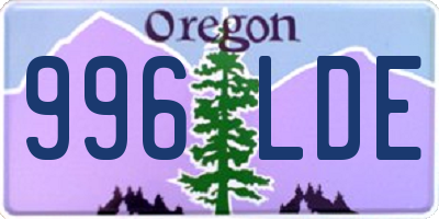 OR license plate 996LDE