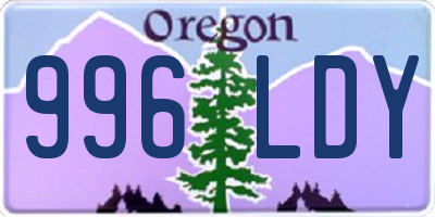 OR license plate 996LDY