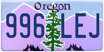 OR license plate 996LEJ