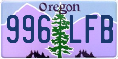 OR license plate 996LFB