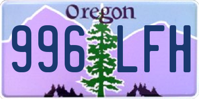 OR license plate 996LFH