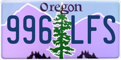 OR license plate 996LFS