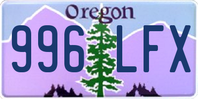 OR license plate 996LFX