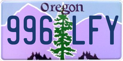OR license plate 996LFY