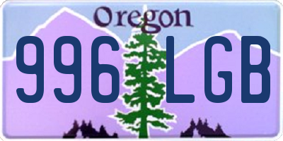 OR license plate 996LGB